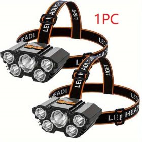 High-brightness Camping Headlamp (Option: Black  Orange)